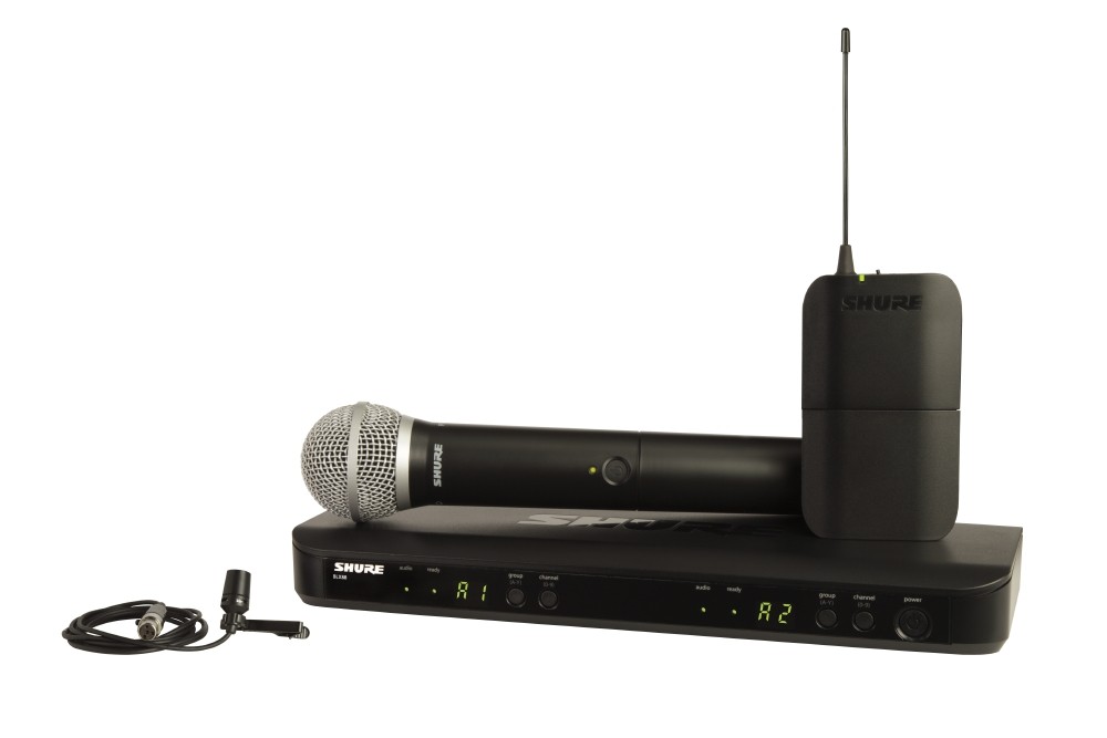 Shure BLX Draadloos combisysteem met PG58 handheld en CVL lavalier