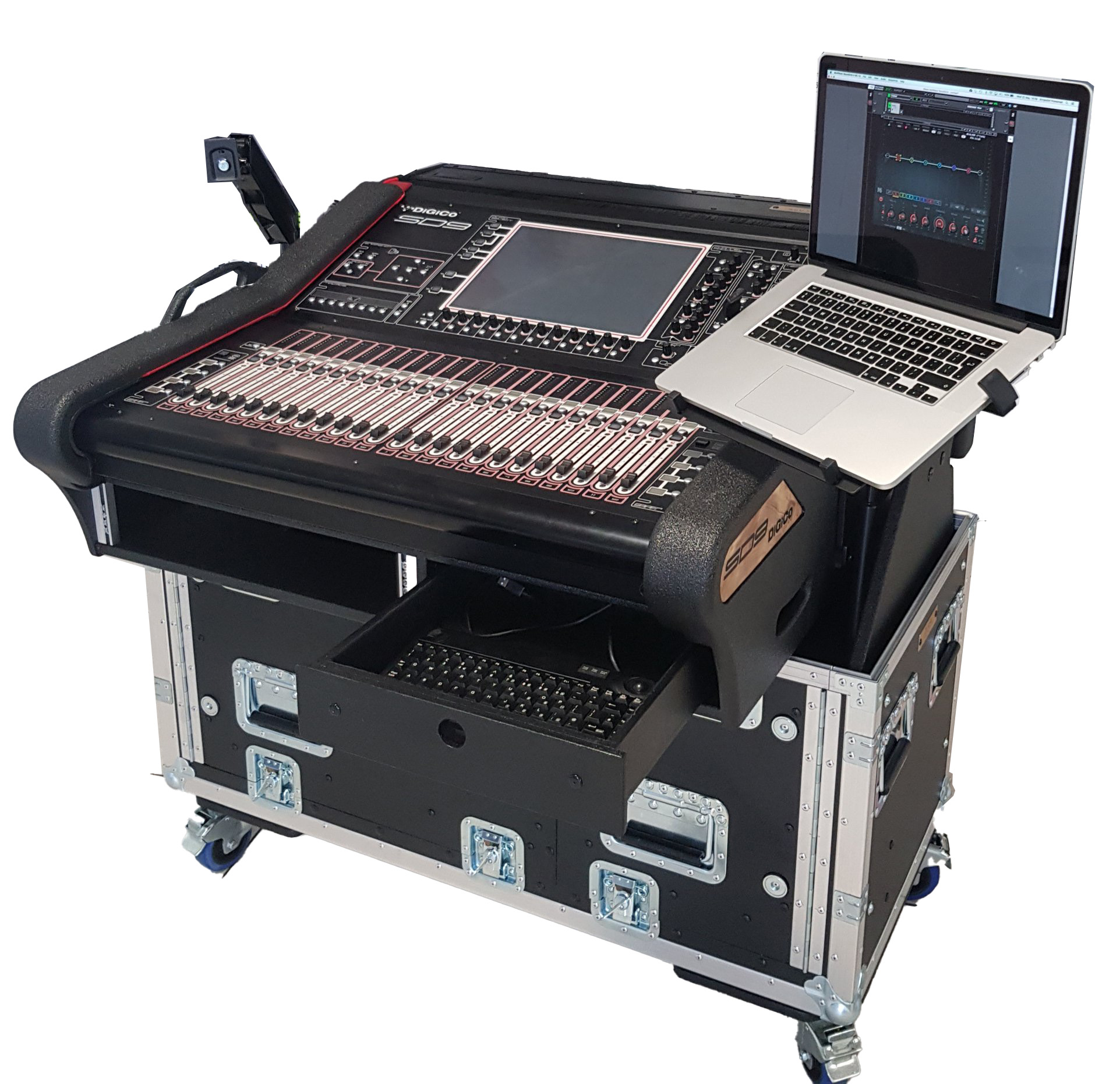 ZCase Flipcase voor Digico SD9 (2HE onder console + small drawer)